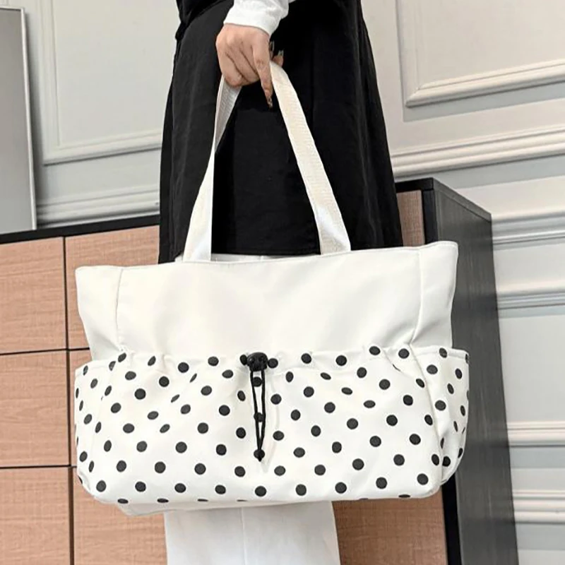 Polka Dot Große Kapazität Tragetasche 2026 Frühjahr Neuerscheinung Leichter Luxus Schicke Lässige Schulterhandtasche Täglicher Pendler-Geldbeutel-Stil – Detail 10