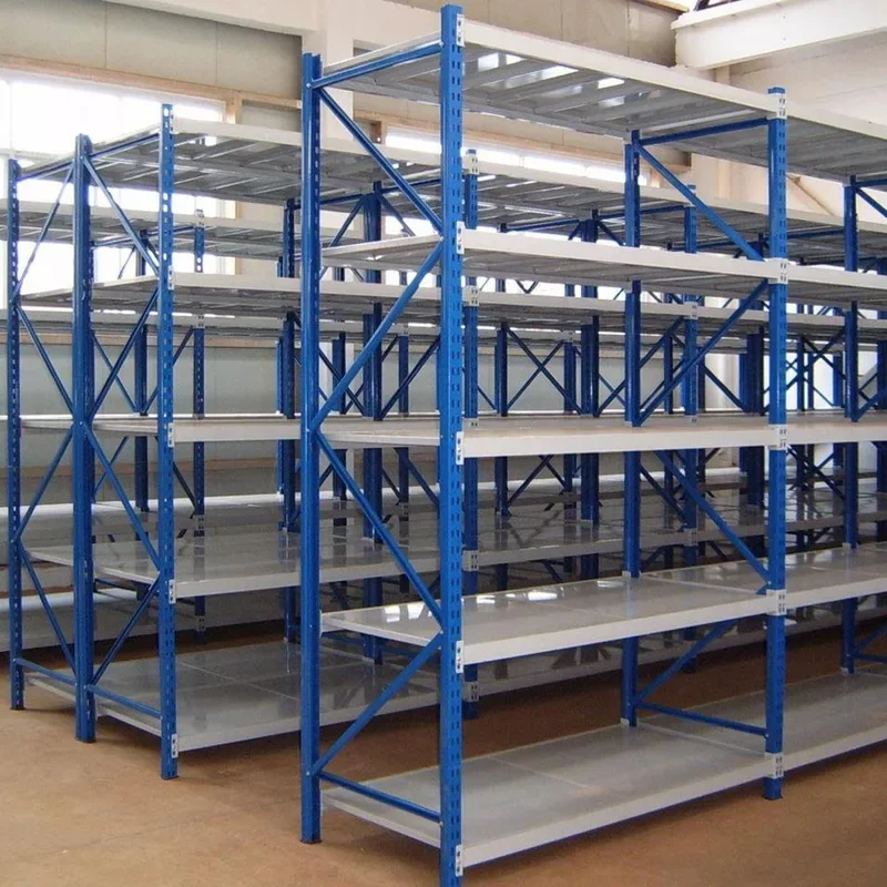 Mracking Medium Duty Steel Racking Corrosion-Resnt Industrial Racks With Customizable Colors Hot-Selling Layer Board Shelves