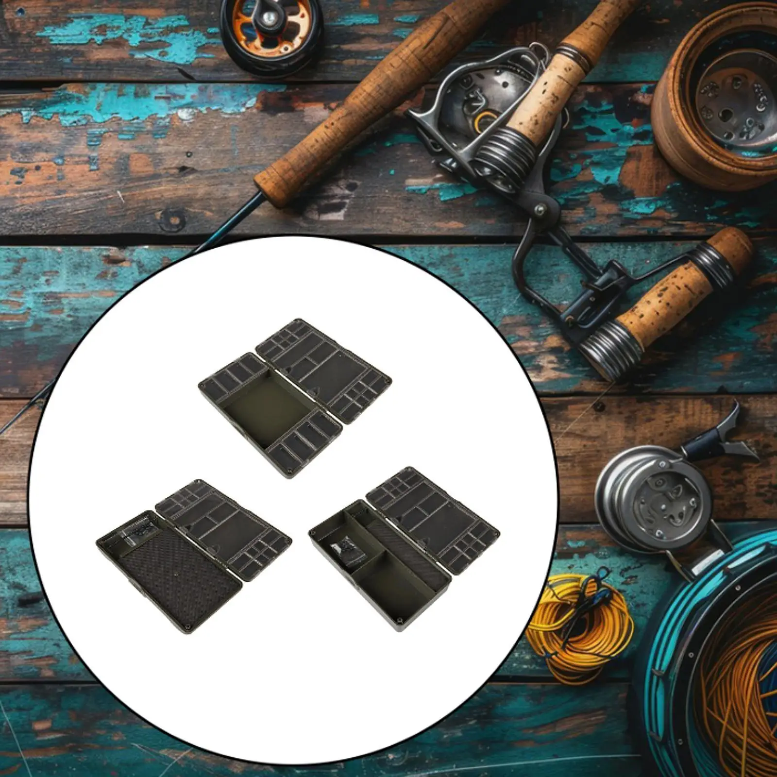 Fly Fishing Tackle Box Fishing Box for Freshwater Saltwater Hooks Jigs Hooks