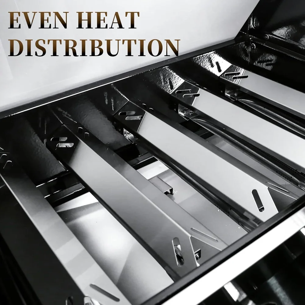 BBQ Shield 201 SS Heat Plate Even Heat Distribution Vaporizes Drippings Reduces Flare-ups Premium Stainless Steel Grill Plate