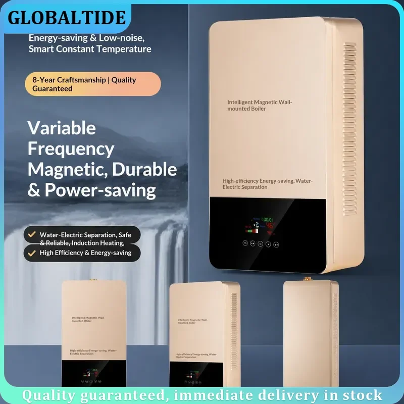 5-15kW Wall Mount Electromagnetic Induction Heater Frequency Conversion Boiler Home Heating System WiFi Mobile Control