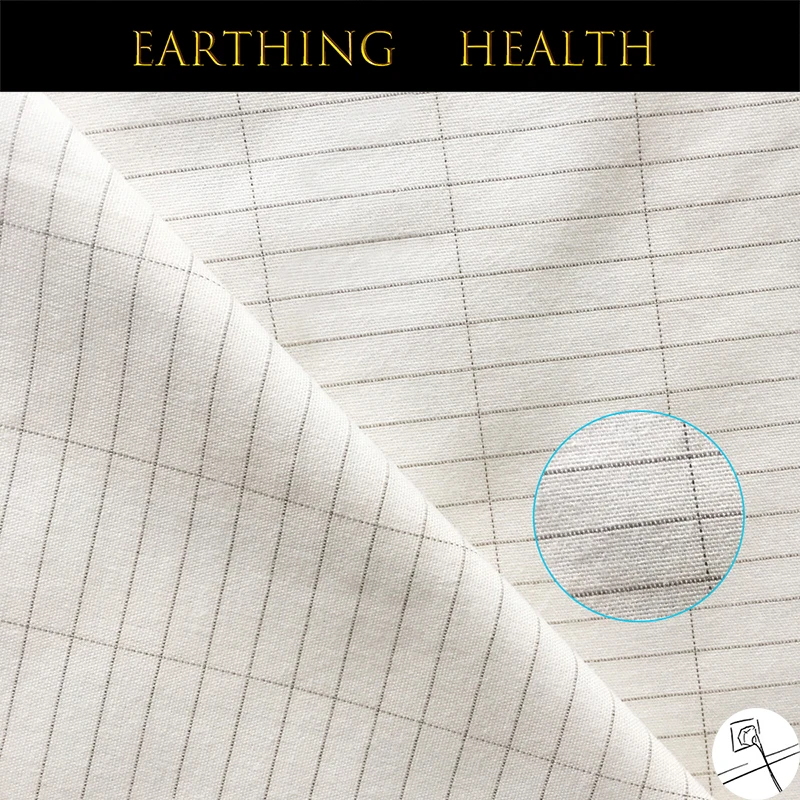 

Earthing Silver Fiber Cotton Fabric Anti-static Connecting to The Earth or Ground for Conductive Sheet Pillowcase