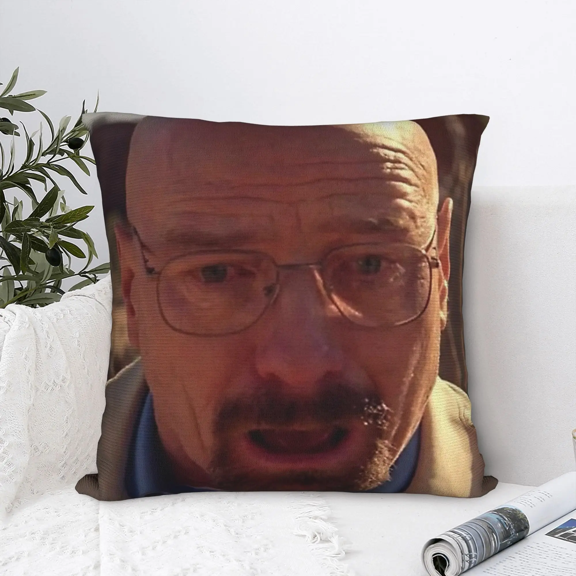 Walter White Meme  Square Pillow Covers Polyester Sofa Breaking Bad Cushion Case Funny Home Decoration Pillowcase 40*40