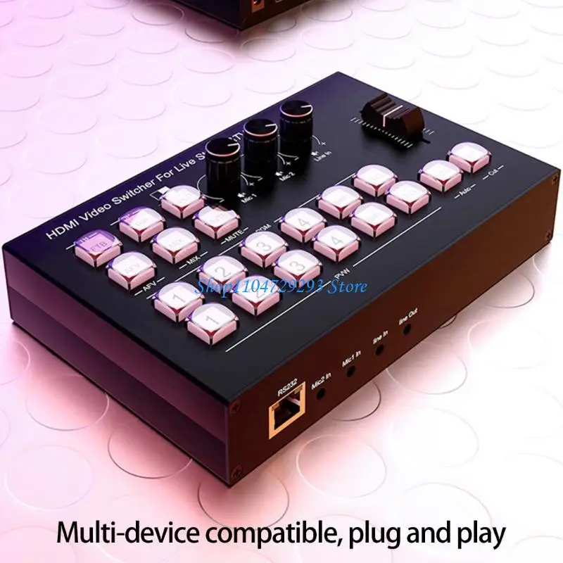 Y2GD Production Switcher หน้าจอการประมวลผล 30Hz แสดงระบบผสมเหตุการณ์สด