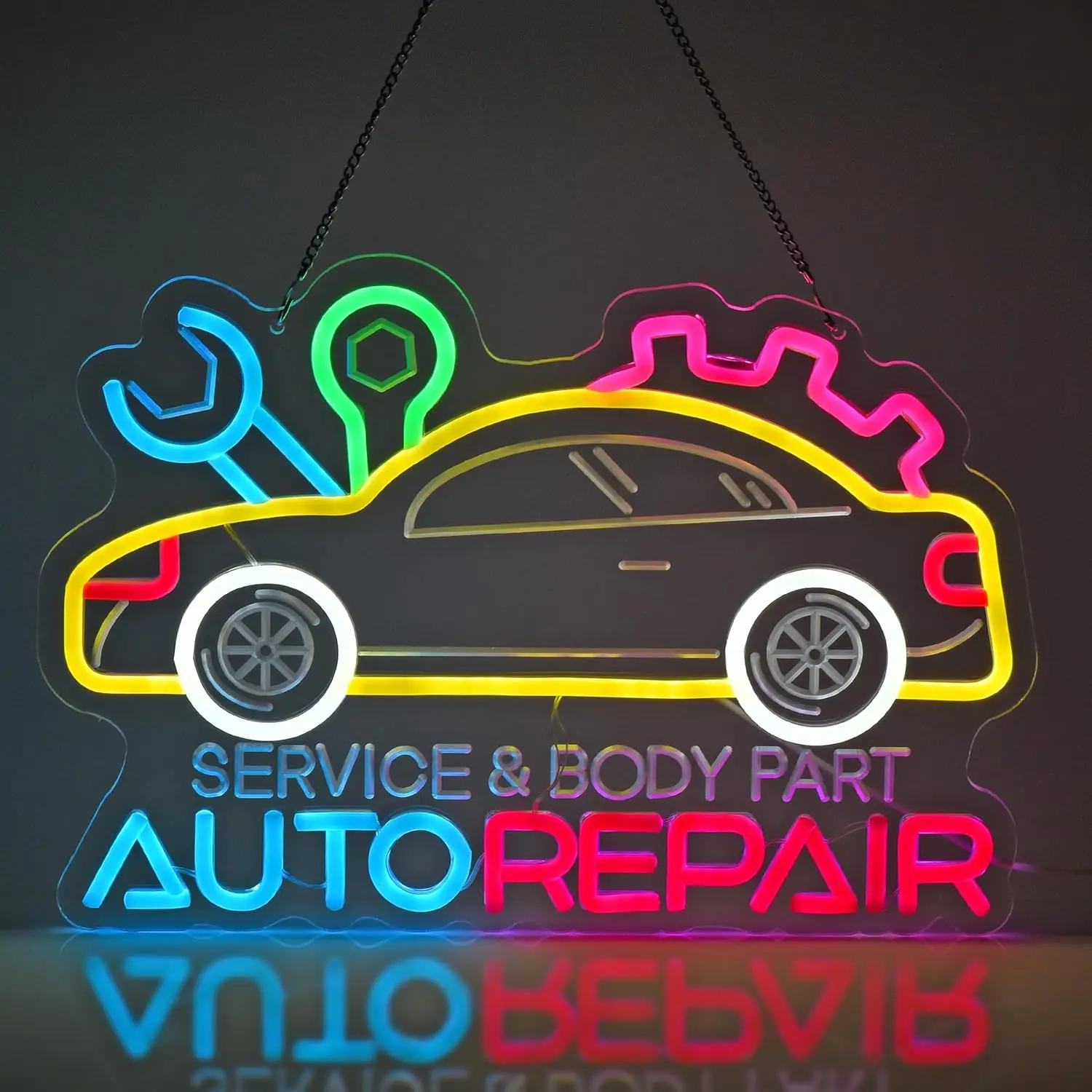 

Auto Repair Neon Sign USB Dimmable Led Light for Car Service Vehicle Maintenance Car Shop Garage Decoration personnalisé Gift