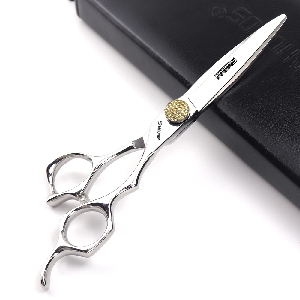 6/7 inch barber scissors Genuine 440C Japanese Steel Hair Scissors Left Handle Hairdressing Scissors Right Handle Barber Shears