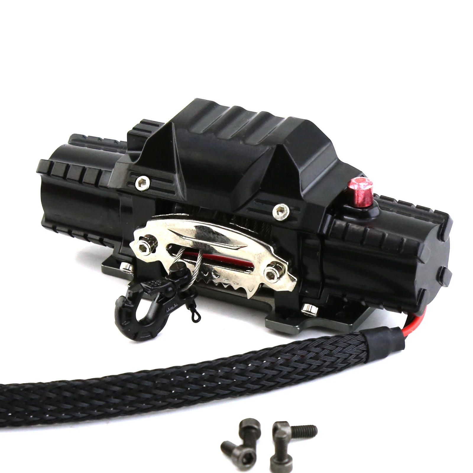 

RCGOFOLLOW Aluminum Alloy Winch RC Upgrade Part Rc Winch For 1/10 Trx4 Scx10 90046 D90 RC Car Part