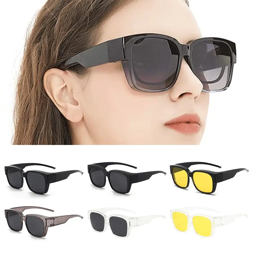 Trendy for Driving Riding That Can Be Worn over Other Glasses  Square Shades Wrap Around Fit Over Glasses Sunglasses