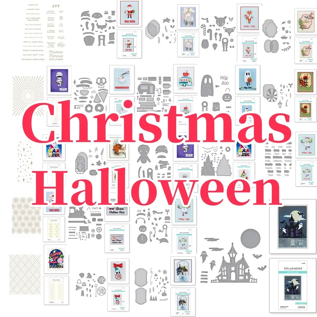 Ghost Halloween Snowman Christmas Collection Metal Cutting Dies Hot Foil DIY Scrapbooking Supplies Paper Card Craft