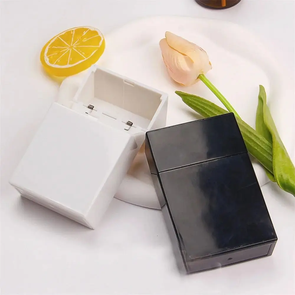 DIY Idol Card Storage Photo Case Flip Lid Dustproof Office Name Card Holder Plastic Black White Photocard Holder Countertop