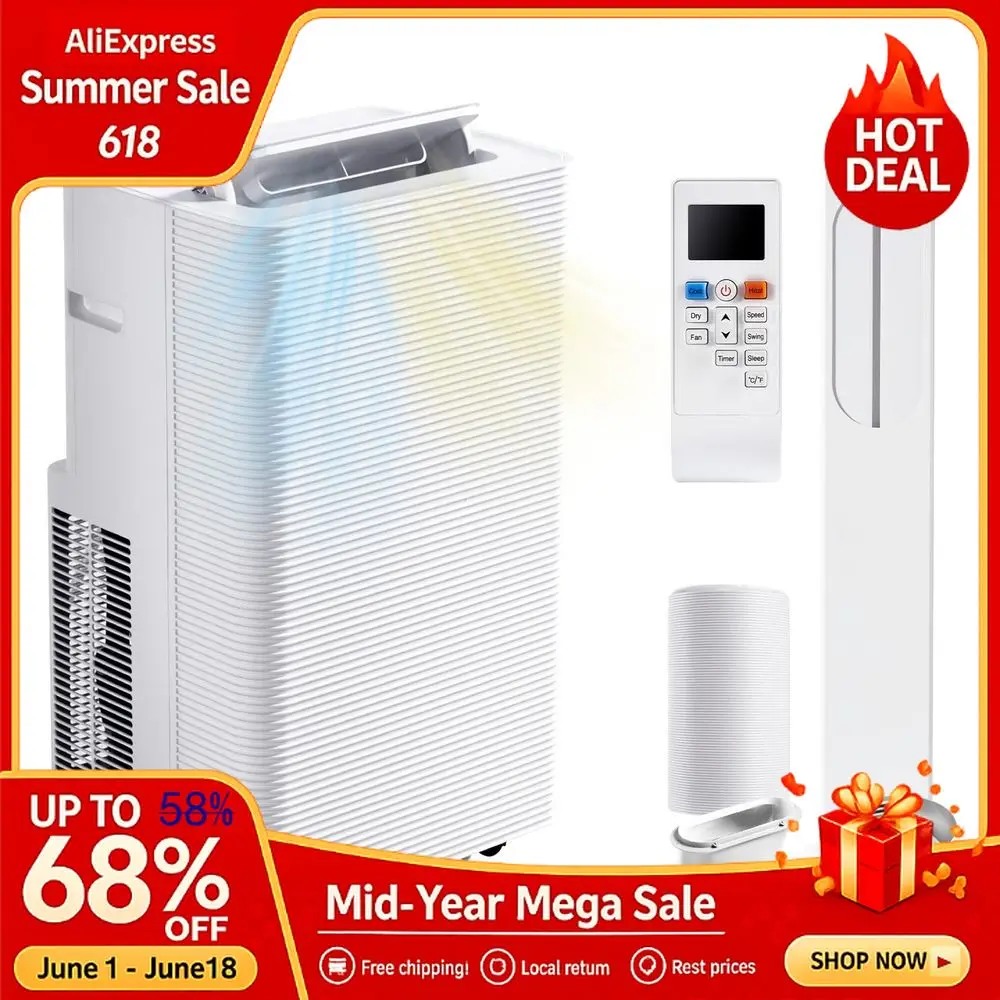 12000BTU Portable Air Conditioner with Heater, 5in1 Portable AC Unit Cooling amp Heating,Fan amp Dehumidifier up to 520 s,Custom