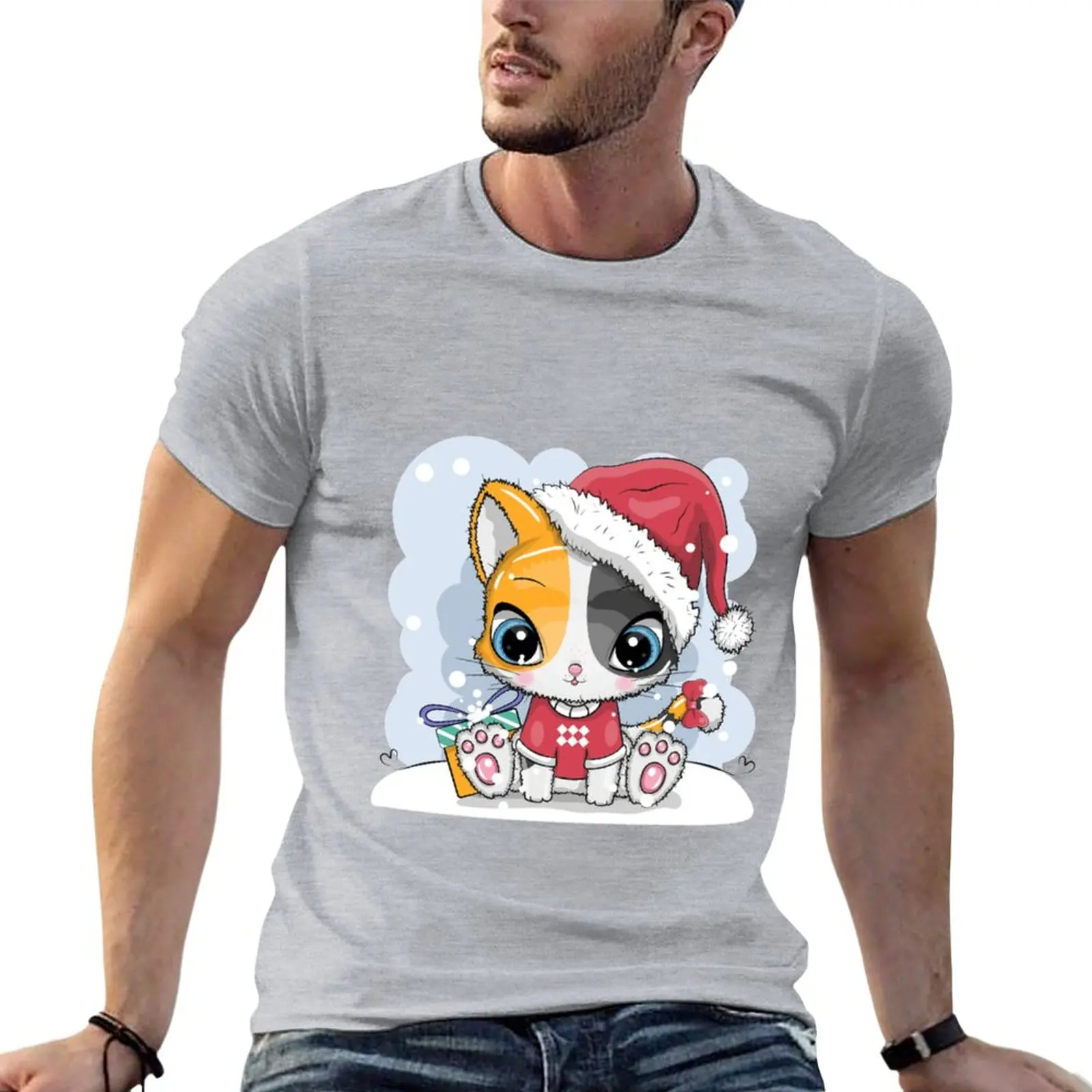 

Christian cat 2021 T-Shirt animal print shirt for boys quick-drying t-shirt mens workout shirts