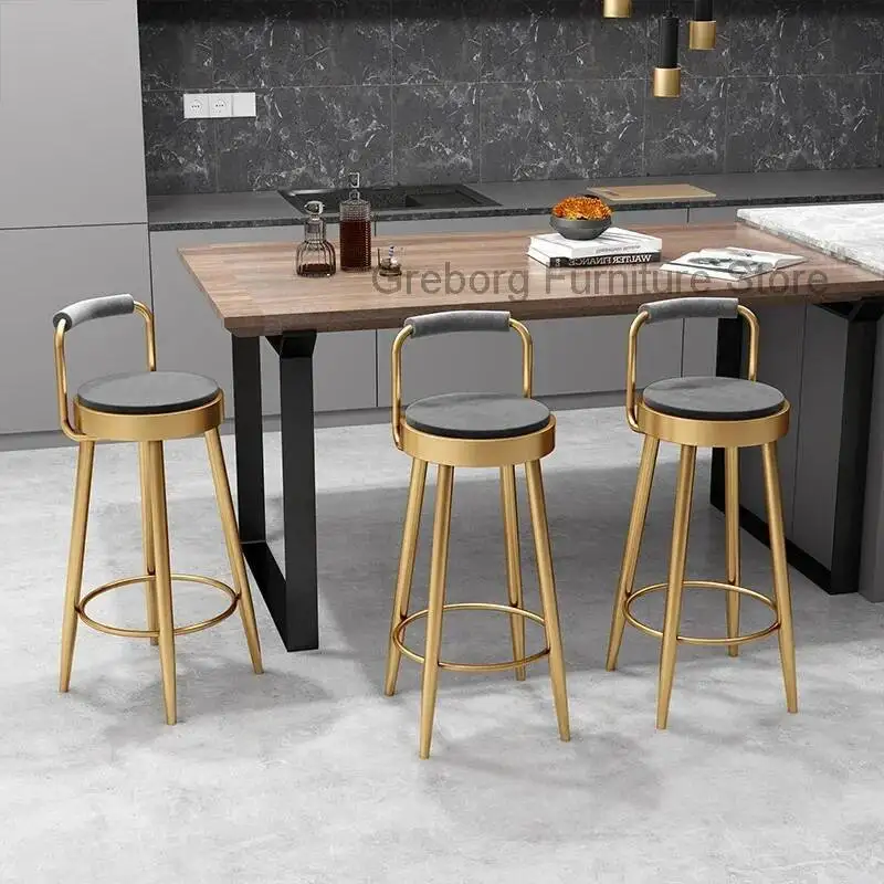 

Cafe Luxury Counter Nordic Bar Chairs Design Modern Hoker Lightweight Banquet Bar Chairs Iron Taburete Home Furniture