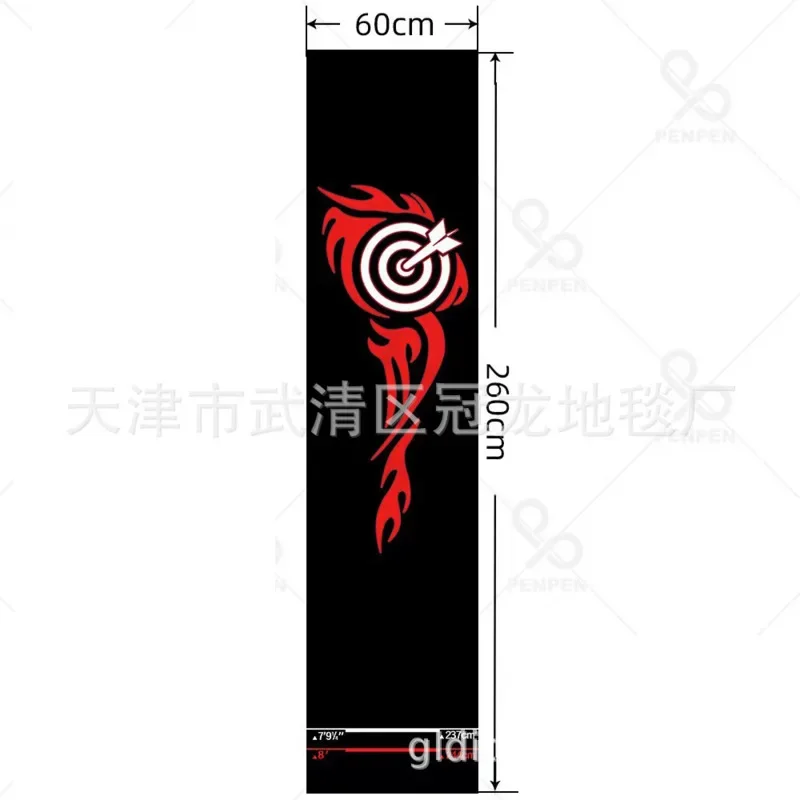 60x260cm Dart Mat Training Rug Crystal Velvet Floor Mat Indoor Living Room Game Area Long Runner Carpet Home Foot Pad