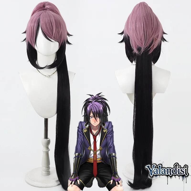 Yalandisi& Touken Ranbu Online Fudou Yukimitsu Cosplay Wig Cosplay Halloween Party Prop Synthetic Hair Heat Resistant Fiber