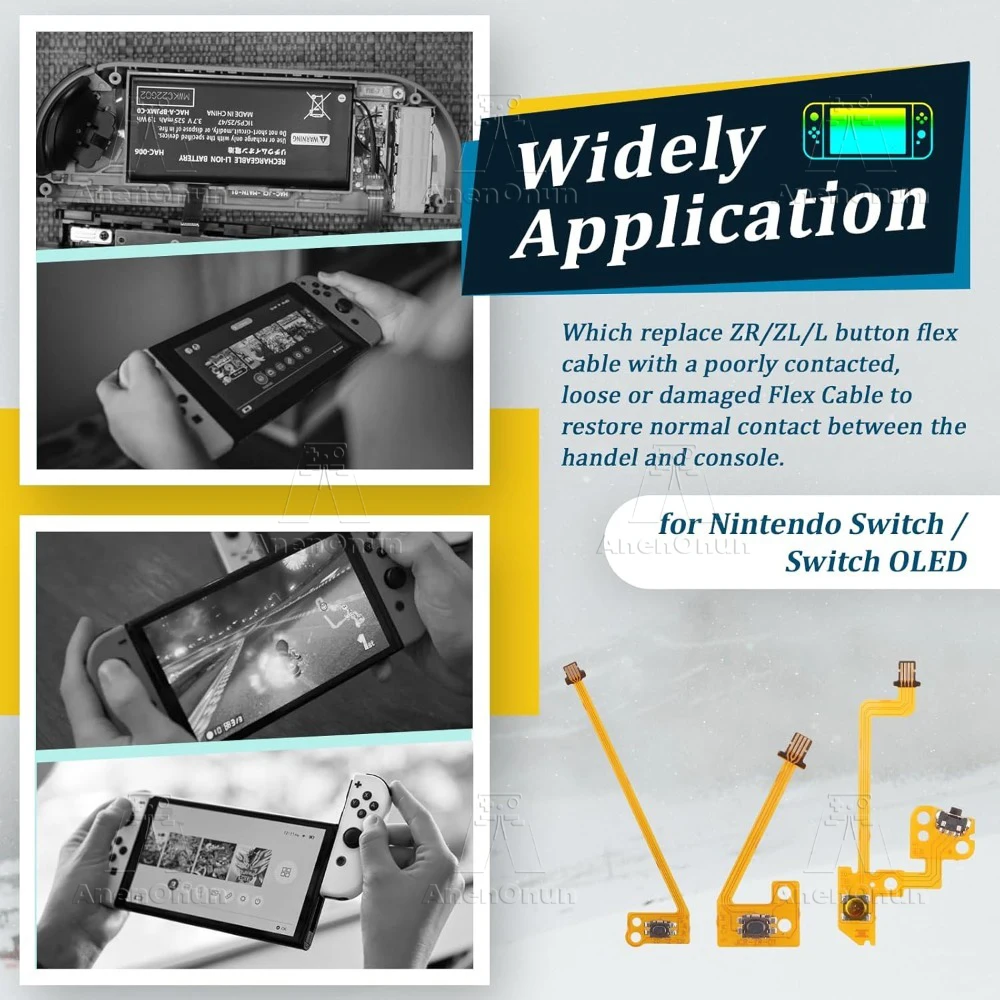 Switch/Switch OLED Joycon ZL/ZR/L Button Flex Cable Premium Replacement Kit Key Ribbon Cable Durable Repair Parts Accessories