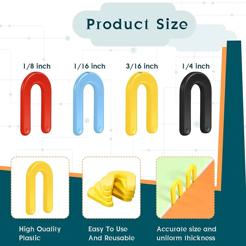 Plastic Shims Structural Horseshoe U Shaped Tile Plastic Shims For Leveling,1/4Inch, 3/16Inch, 1/8Inch, 1/16Inch