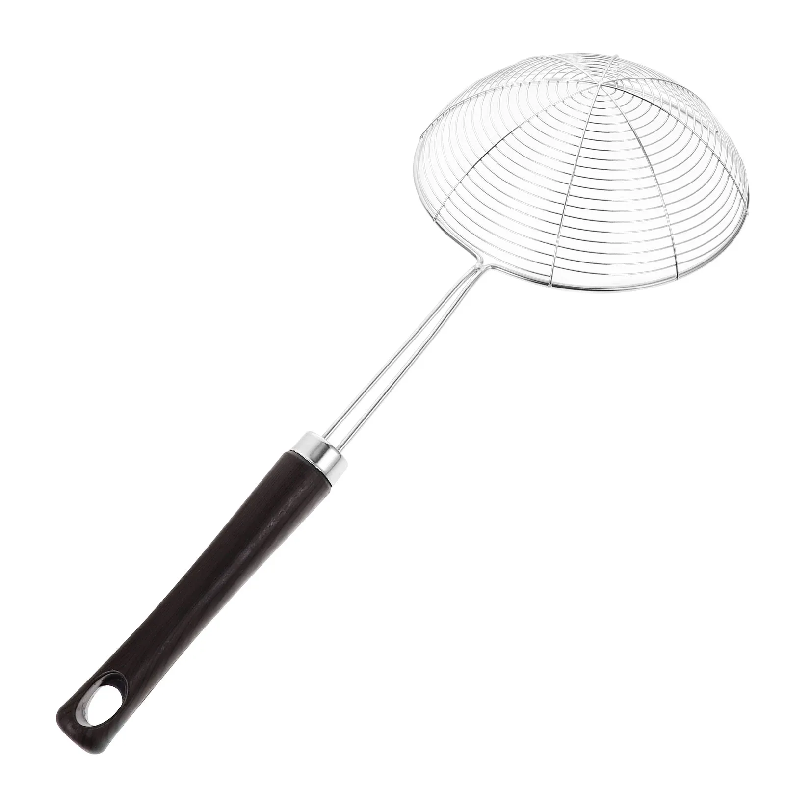 

1pc Stainless Steel Colander Mesh Strainer Food Grade Corrosion Resistant Kitchen Accessory Ergonomic Handle Hanging for Fried
