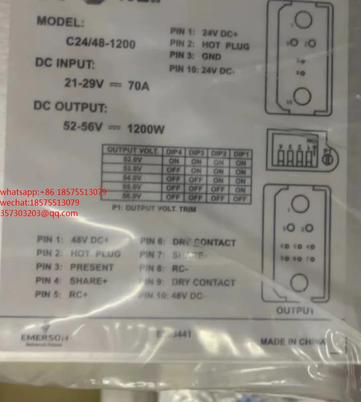 FOR Emerson C24/48-1200 Communication Power Supply  Brand new 1 PIECE