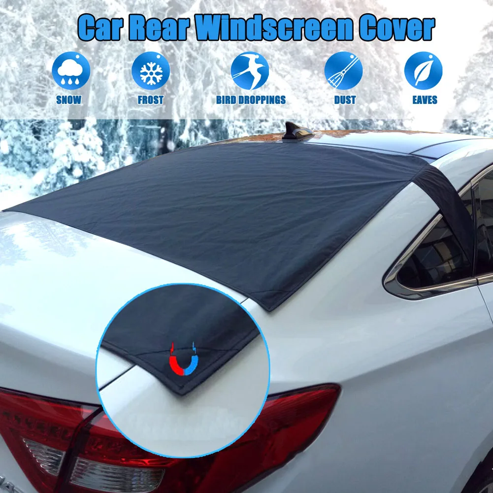 Car Rear Windscreen Snow Cover Anti Foil Ice Dust Sun Windshield Frost Covers Sun Shade Protector for Vehicle Rear Windshield