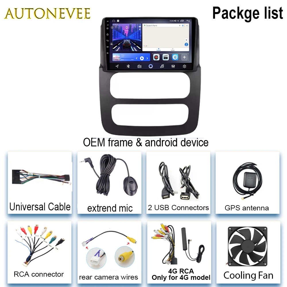 راديو السيارة Carplay لدودج رام 3 DR DH 2001 - 2006 الملاحة نظام تحديد المواقع أندرويد السيارات ستيريو مشغل وسائط متعددة Autoradio Wifi No 2din