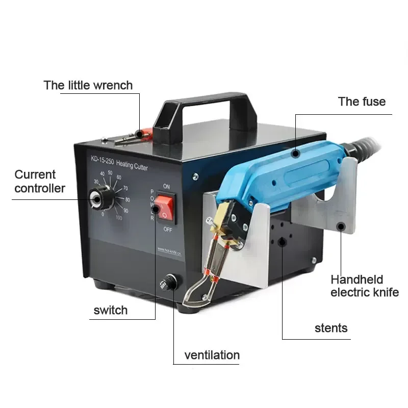 Electricity Hot Knife Foam Cutting Machine  for Sponge Pearl Cotton Chemical Fiber Material Cropping Power Tools 230V 50HZ 250W