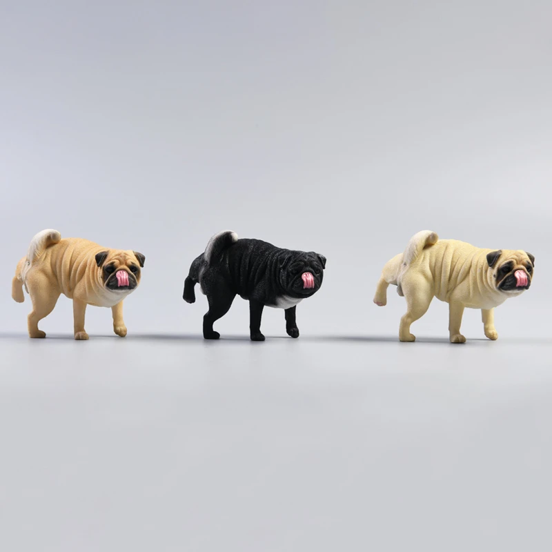 JXK 1/6 Scale Leg Lift Pug Model Animal Doll Puppy Material Resin Toy Model for 12inch Action Figures Doll accessory Toy