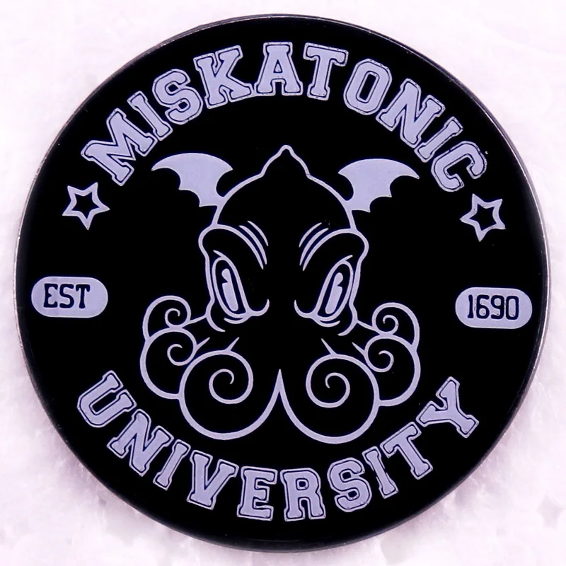 Miskatonic University EST 1690 lapel pin Mythology Cthulhu Enamel Pin mystery octopus Button Jewelry Gift