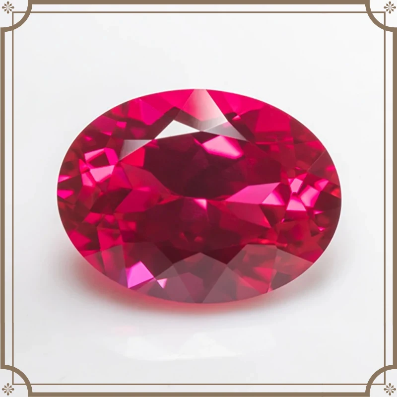 

AGL Certified VVS1 Clarity Lab Grown Ruby, Red Oval Cut, Natural Color, for Custom Jewelry Design and Professional Jewelry