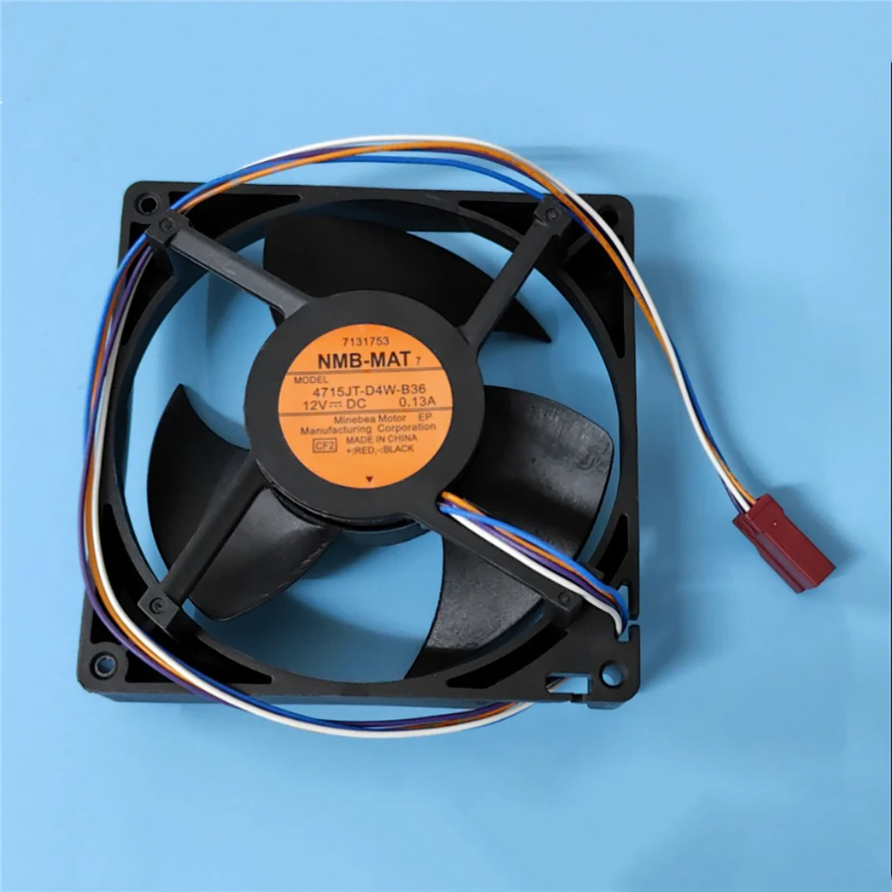 1pc Original 12cm NMB Fan Motor 4715JT-D4W-B36 Ultra Silent Refrigerator Cooler Fan 12V 0.13A Waterproof Cooling Fan