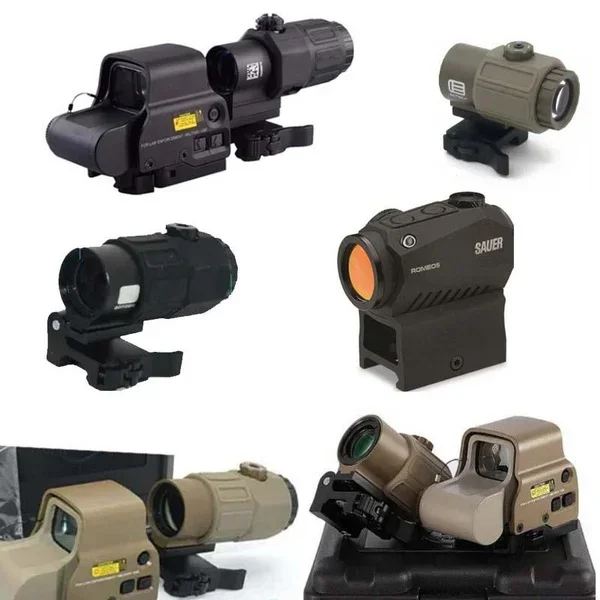 

Tactical EXPS3-2 Holographic Red Green Dot Sight Scope R+ 3x Magnifier FTS Flip to Side Quick release combined sight set