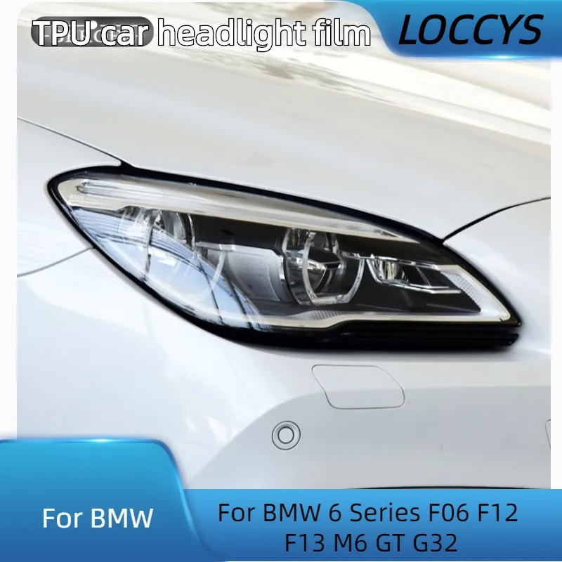 

For BMW 6 Series F06 F12 F13 M6 GT G32 Car Headlight Tint Black Protective Film Vinyl Transparent TPU Sticker Accessories