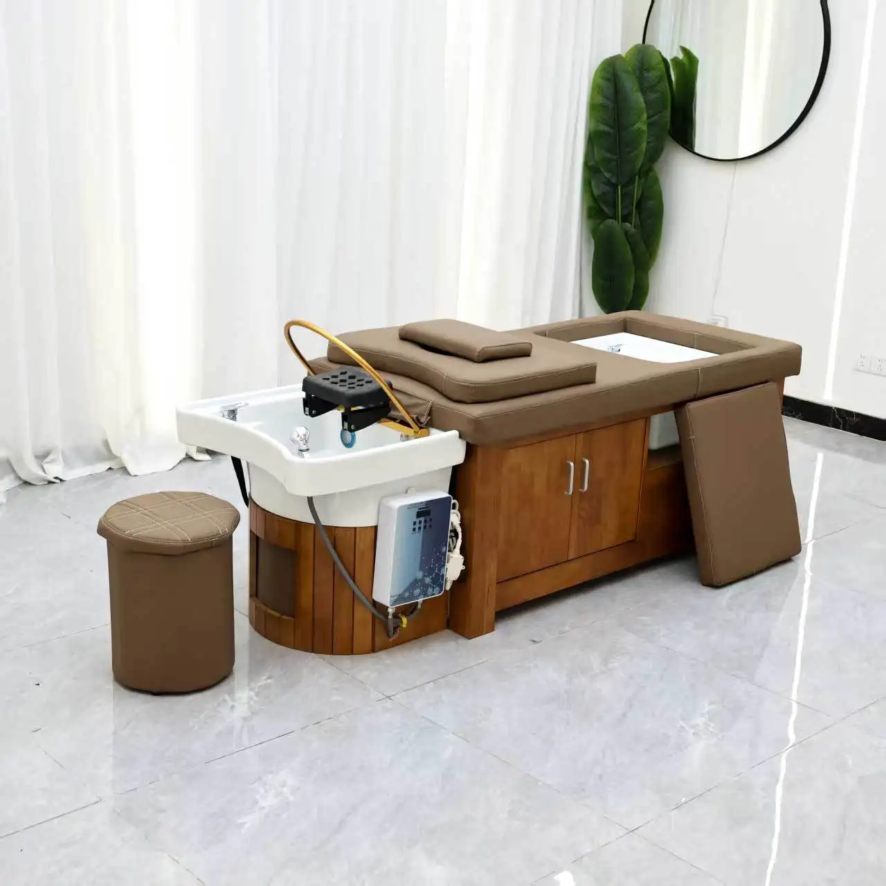 CX Health Center Barber Shop Water Circulation Fumigation Water Heater, Foot Therapy Integrated Beauty Bed