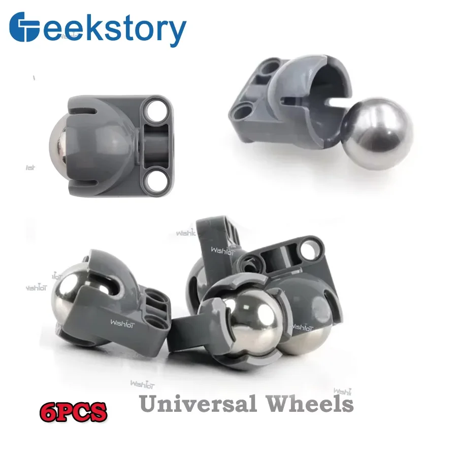 

6 шт./компл., универсальные колесные технологические строительные блоки, детали со стальными шариками, сделай сам, собранные 9686, игрушки, аксессуары для кирпичей MOC