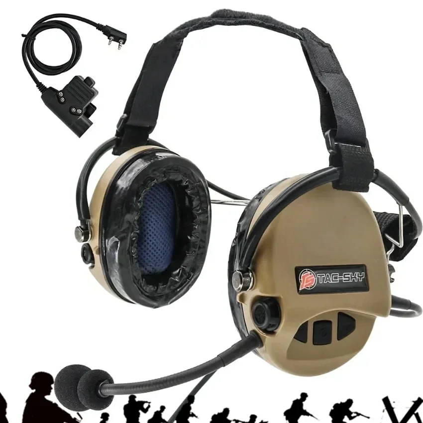 Tactical Headset TCILIBERATOR II SORDI Silicone Earmuffs Hearing Protection Noise Cancelling Pickup Airsoft Hunting Headphone