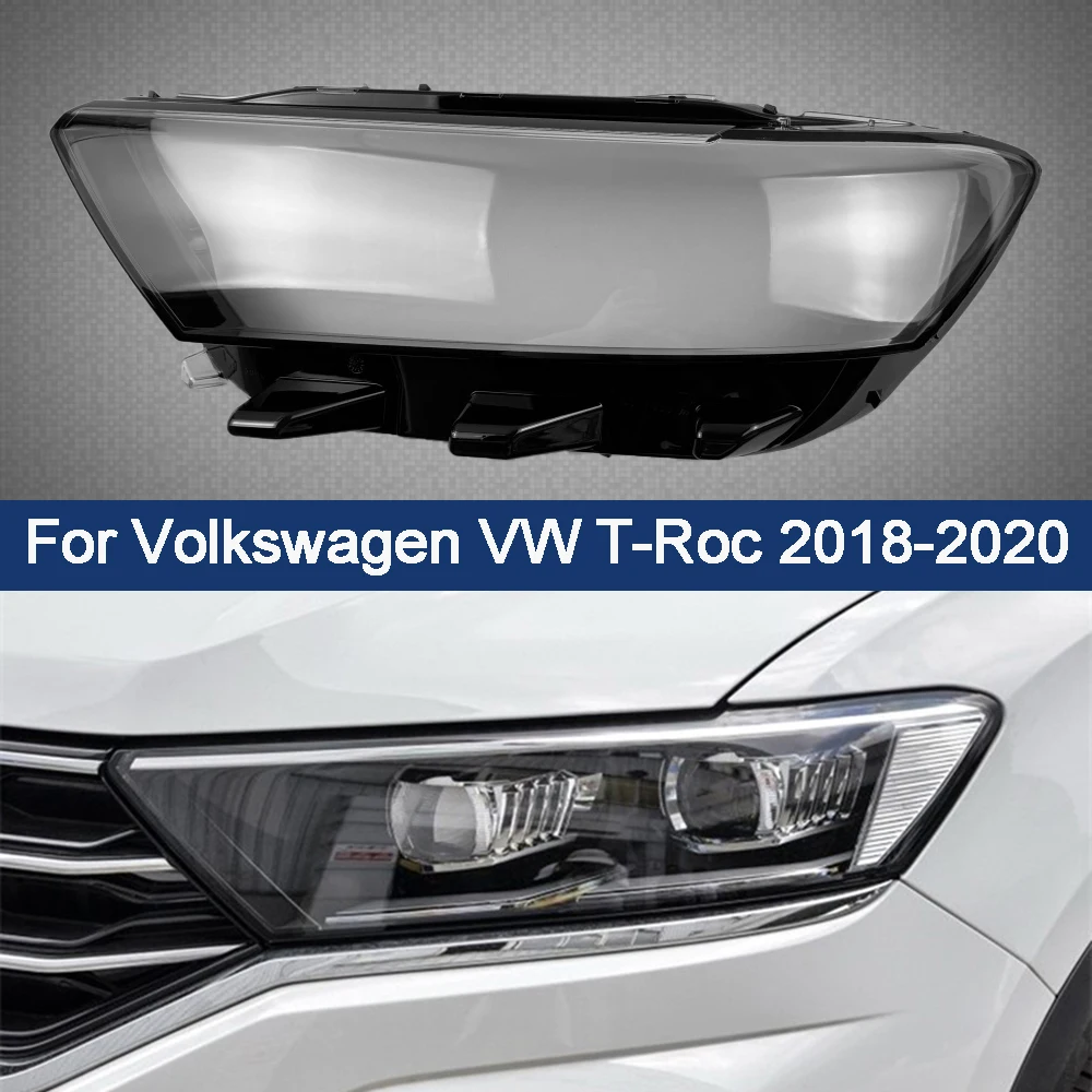 Headlights Cover Transparent Headlamp Shell Lens Replace Original Lampshade Plexiglass For Volkswagen VW T-Roc 2018 2019 2020