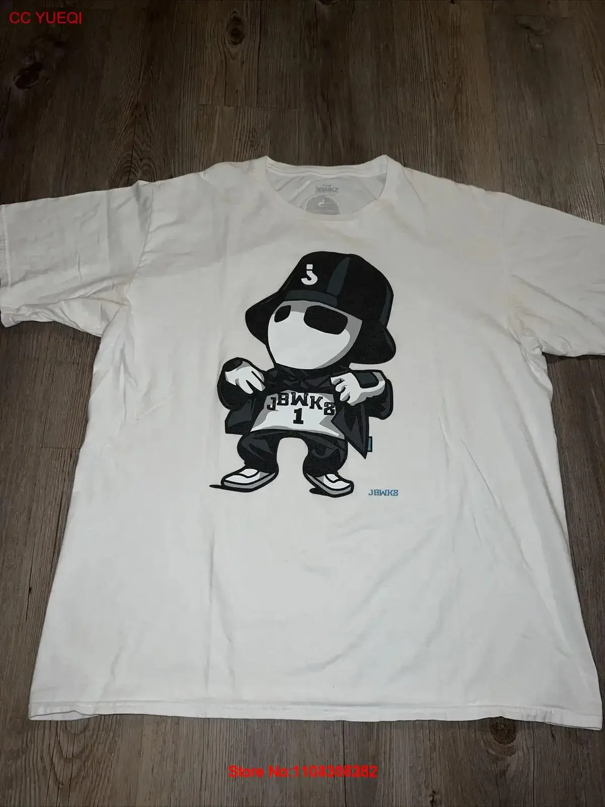 Футболка Jabbawockeez Jabba JBWKZ, белая мужская с коротким рукавом, размер XL, сделано в США