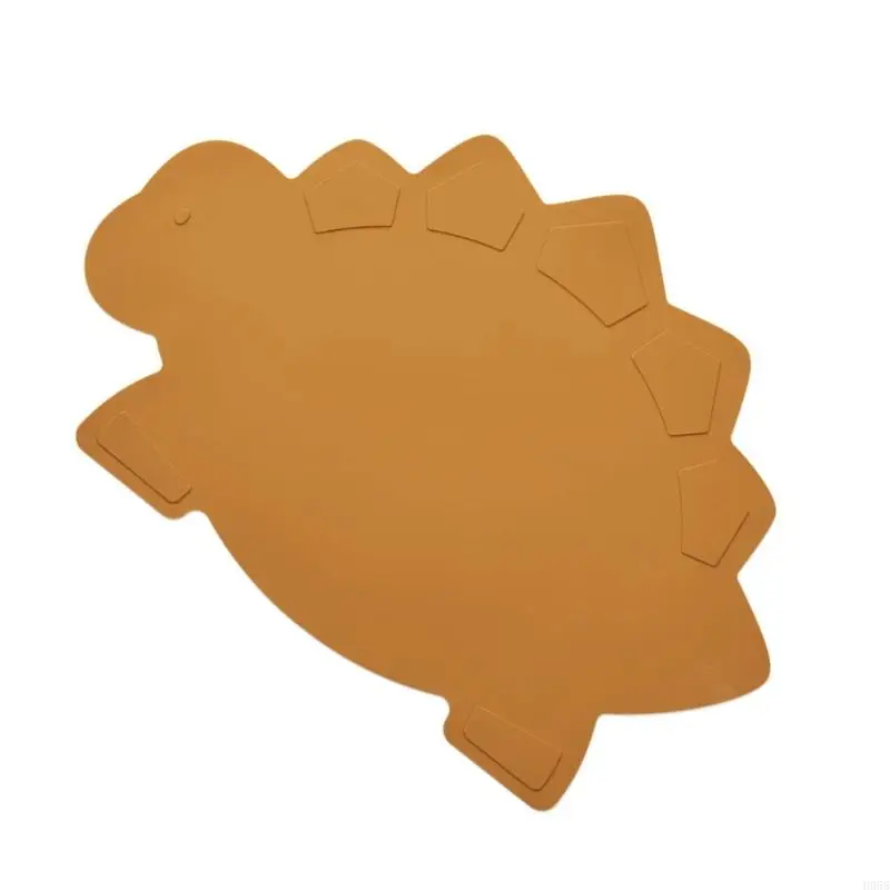 H055 공룡 형태의 어린이를위한 플로우 매트 키드 푸드 등급 실리콘 플레이스 매트