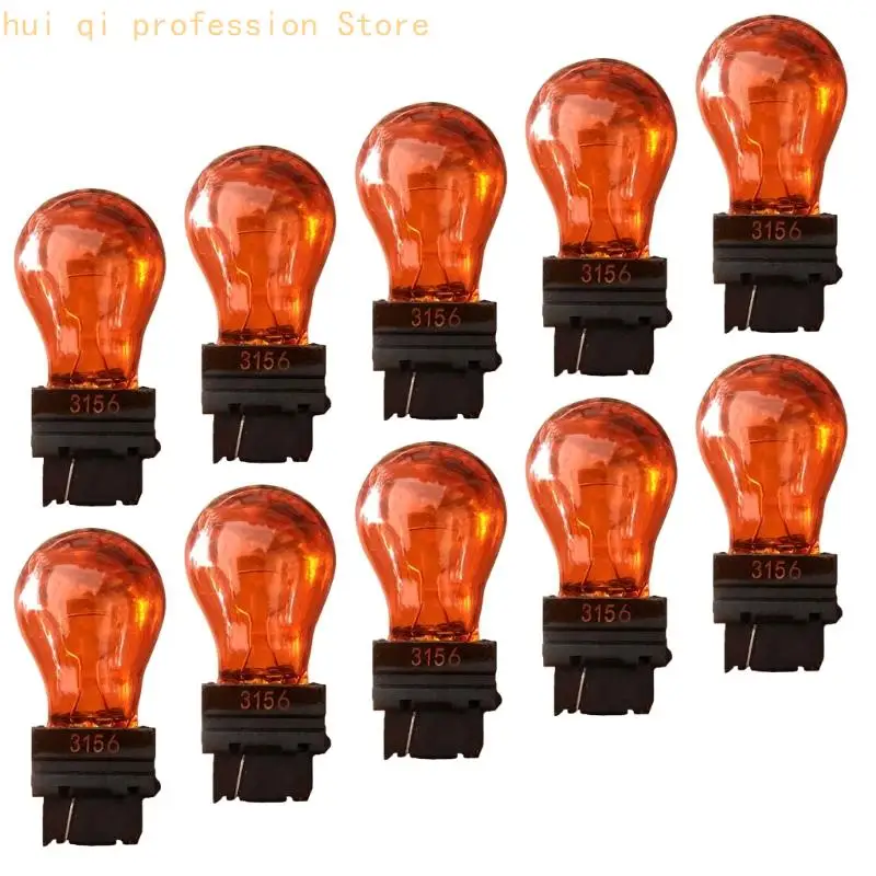 Rücklichtbirnen 10er Pack 3156 3157 12V 21W Ambers Auto externe Blinkerbirne H8WE – Detail 8