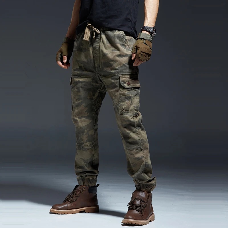 

Camouflage Work Pants Men's Loose Multi-ket Cuffed Heavy-Du American Sle Outdoor Thi Casual Trousers Harlan Pants