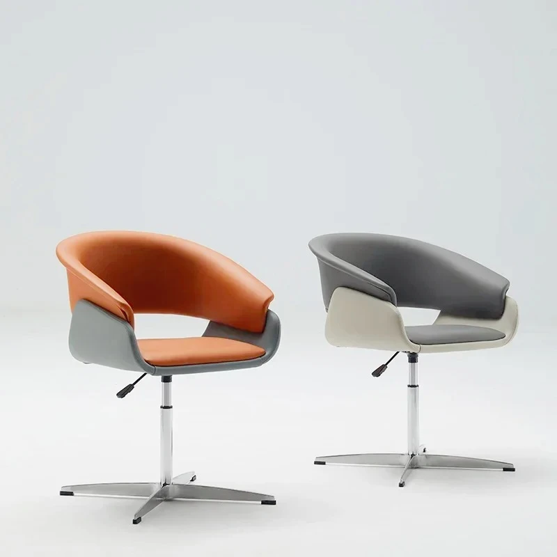 

Modern Office Chair with Adjustable Height-Ergonomic Design, Swivel Base for Home & Office, Nappa Leather,