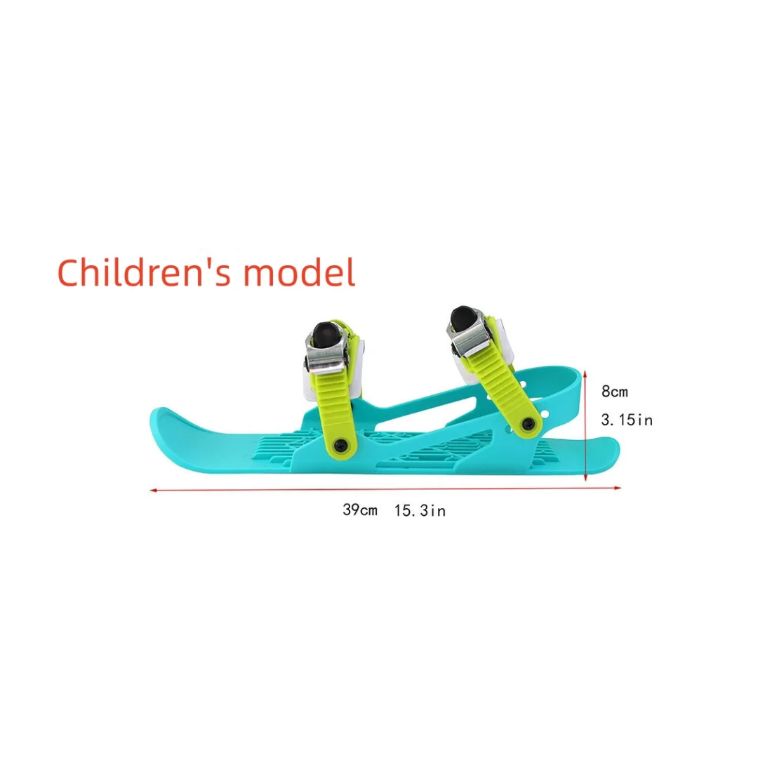 Children's Mini Adjustable Ski Skates Portable Snowboard Shoes Winter Outdoor Sports Equipment Shortboard Binding Skiing Footwea