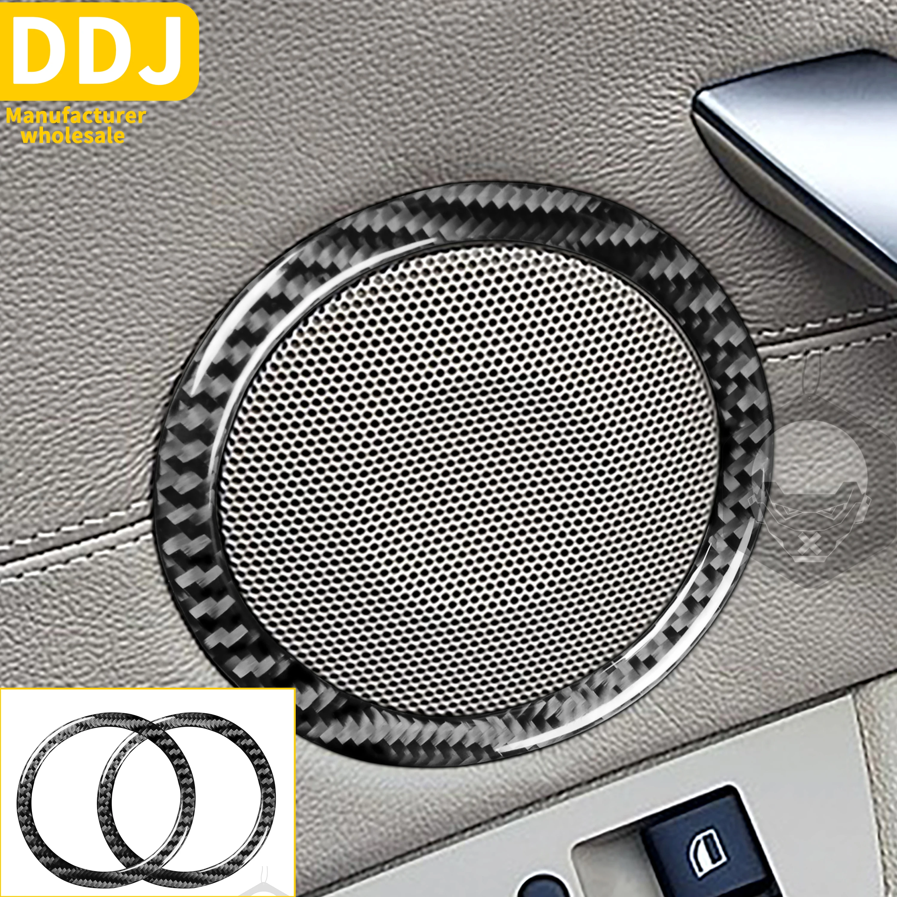 

Carbon Fiber Car Door Audio Loud Speaker Frame Ring Trim Sticker Accessories For Bmw Z Series Z4 E85 E86 2003-2008 Roadster