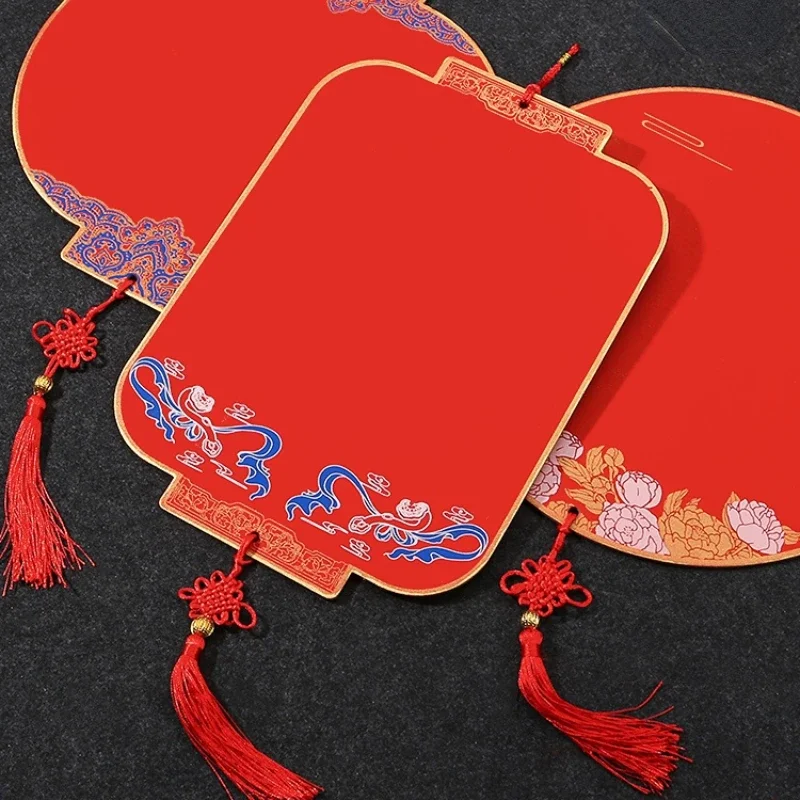 Batik Red Rice Paper Cards Red Half-Ripe Xuan Paper Brush Calligraphy Drawing Papier New Year Wedding Festival Decoration Card