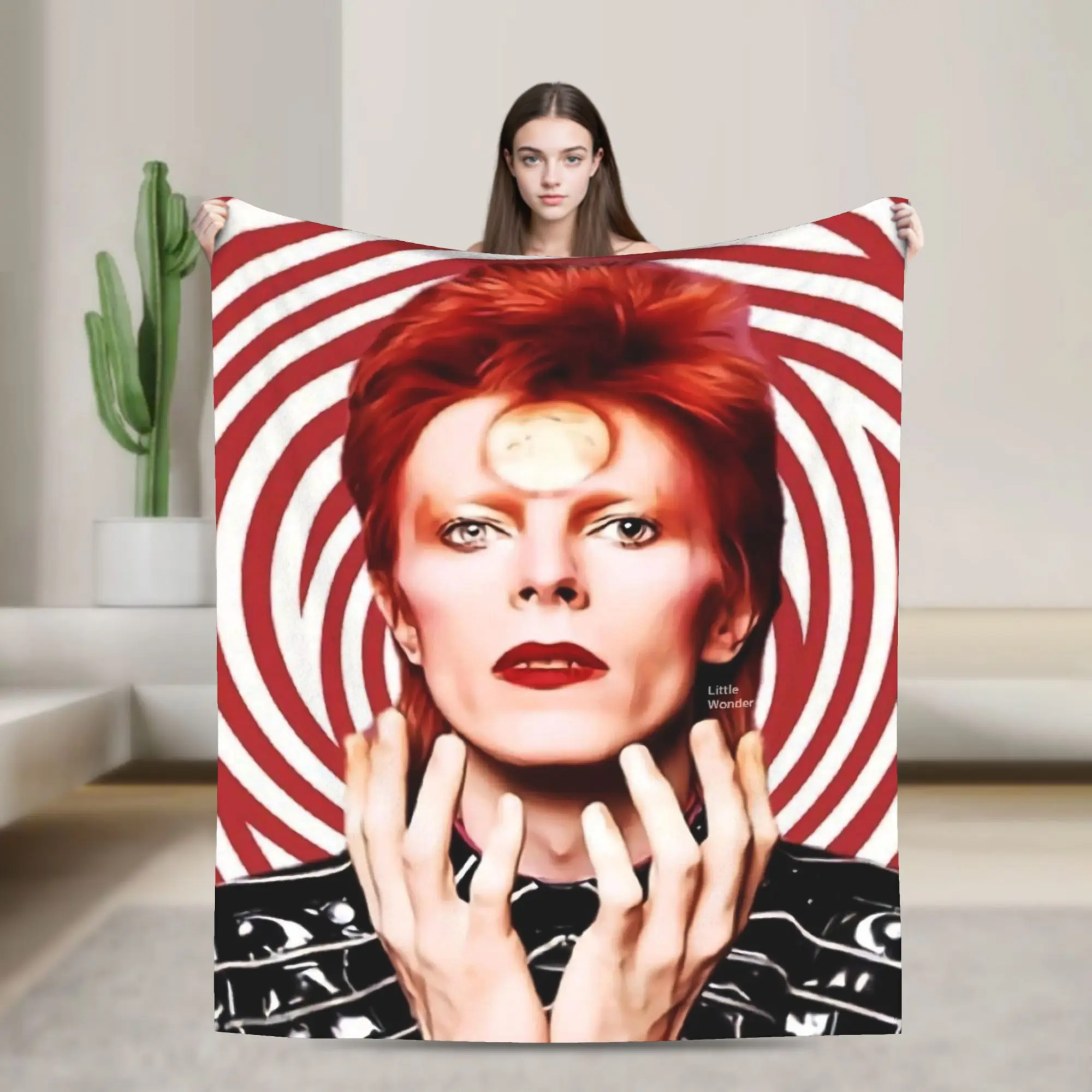 Davides Bowies Gift Blanket For Men Women Ultra Soft  Throw Blankets for Bed 50x60 Inches Multi-size