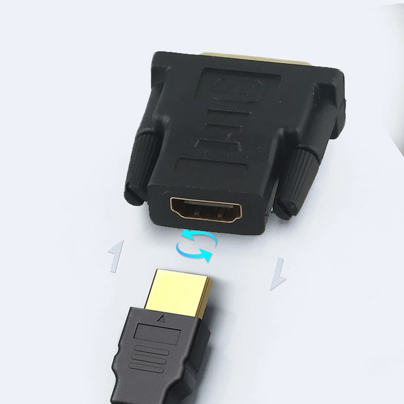 Adaptador DVI a alto rendimiento con un diseño compacto y una durabilidad mejorada a través del chapado en oro de 24 quilates para una señal óptima