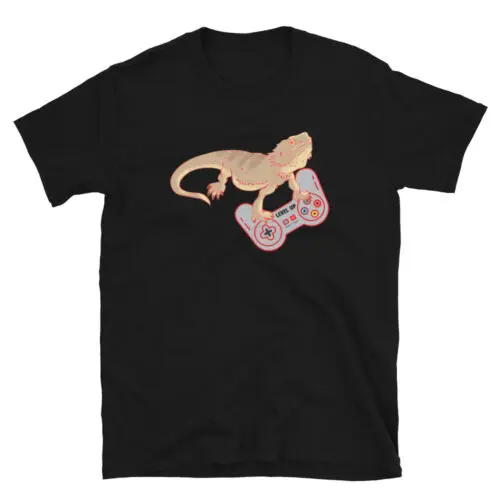 Bearded Dragon Reptiles Funny Cute Controller Games Cool Unisex T-Shirt