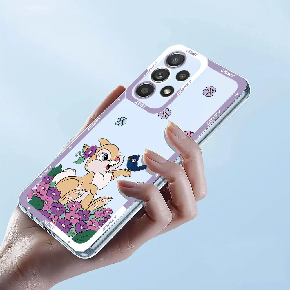 Disney Bambi Friends Thumper Phone Clear Case for Samsung Galaxy A12 A23 A24 5G A73 A33 A14 A55 A32 A13 A35 A52s A15 Cover funda