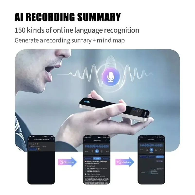 AI Smart Voice Translator Portable 134‑Language Bidirectional Instant Translation for Overseas Trip Business Conference Video