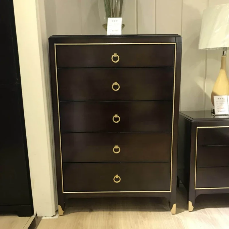 

Сельский шкаф из массива дерева с пятью ведрами, хранилище в гостиной, неоклассический простой шкаф с выдвижным ящиком, китайский стиль